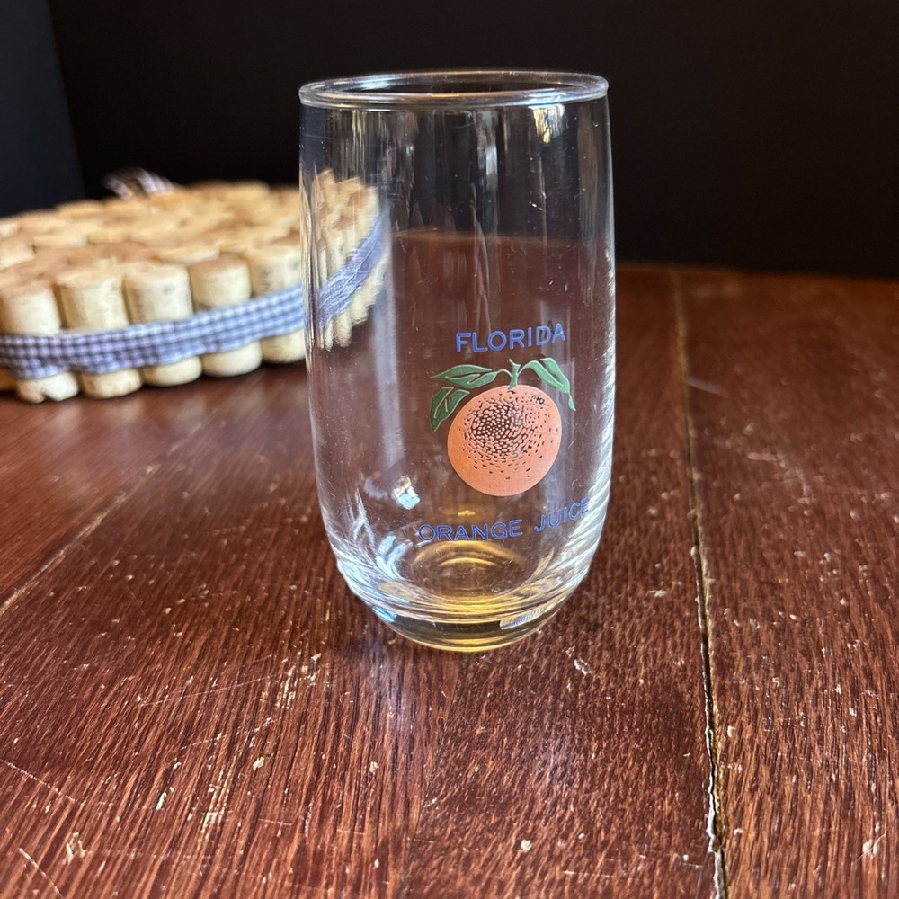 Roly Poly‎ Florida Orange Juice Glass  4"